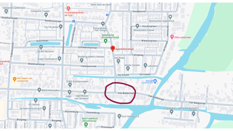 Van Beekstraat gestremd bij Aalscholversstraat op 30 november