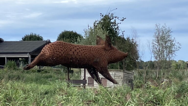 Beeld ‘Ode aan het varken’ bij zorgboerderij De Marsen